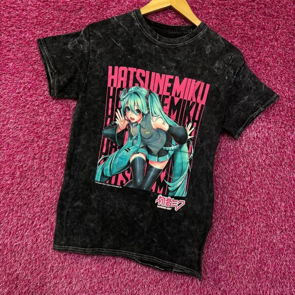 Hatsune Miko Vocaloid  Anime Washed T-Shirt Extra Small - Picture 3 of 4